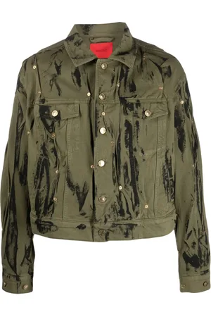 Kusikohc Jeansjacke im Distressed-Look