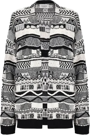 LANEUS Cardigan mit Jacquardmuster