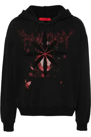 Kusikohc Hoodie mit Gesicht-Print