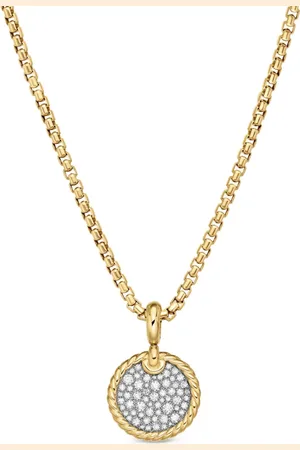 David Yurman 18kt DY Elements Gelbgoldanhänger mit Diamanten