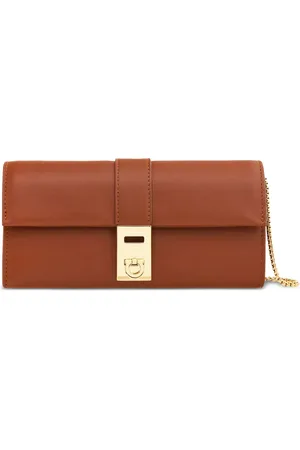 Salvatore Ferragamo Clutch mit Gancini-Detail