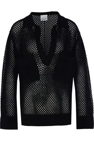 Allude Oversized-Oberteil mit Mesh-Detail