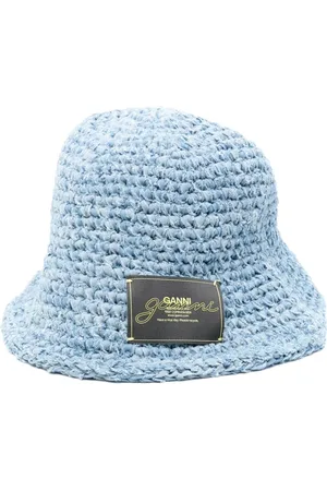 Ganni Jeans-Fischerhut in Handstrick