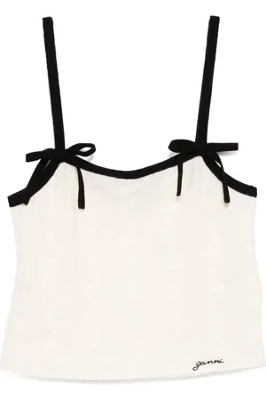 Ganni Tanktop mit Schleifendetail