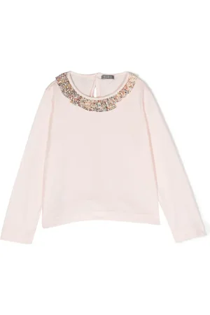 Il gufo Langarmshirt mit Raffungen