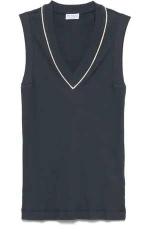 Brunello Cucinelli Fein geripptes Tanktop