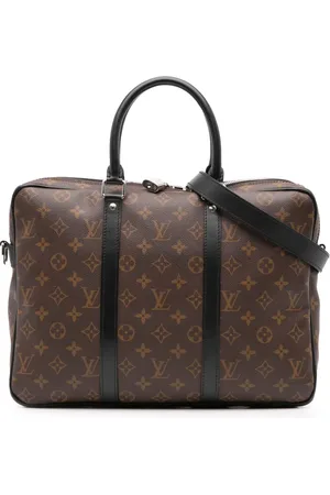 LOUIS VUITTON 2000-2024 Monogram Macassar Porte Documents Voyage Aktentasche