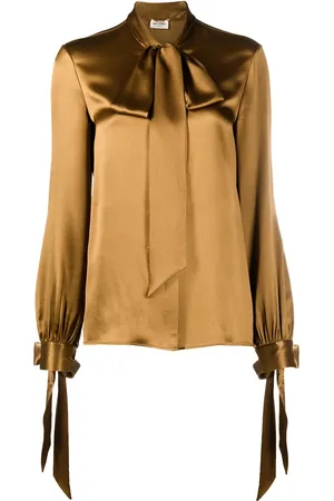 Saint Laurent Bluse mit Schleifenkragen