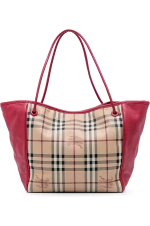 Burberry 2000-2017 kleine Haymarket Check Canterbury Tote Bag aus beschichtetem Canvas