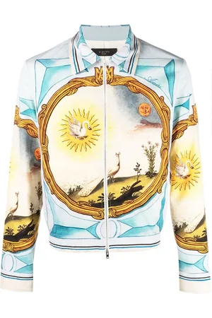 AMIRI Collegejacke mit Landscape Frame-Print
