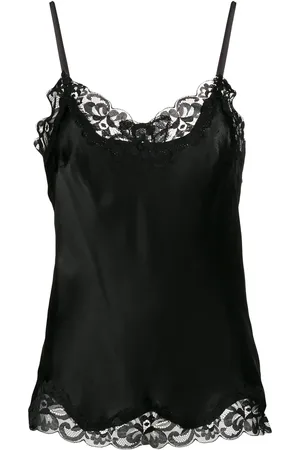 Gold Hawk Camisole-Seidentop mit Spitzenborten