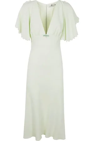Elisabetta Franchi Midikleid mit V-Ausschnitt