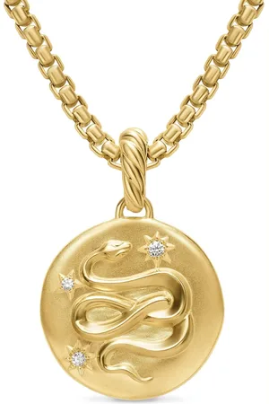 David Yurman 18kt Snake Gelbgoldamulett mit Diamanten (18,8mm)