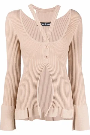 ANDREADAMO Gestrickter Pullover mit Cut-Outs