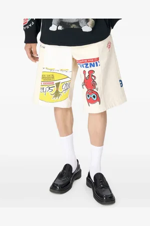 Marine Serre Shorts aus Baumwolle