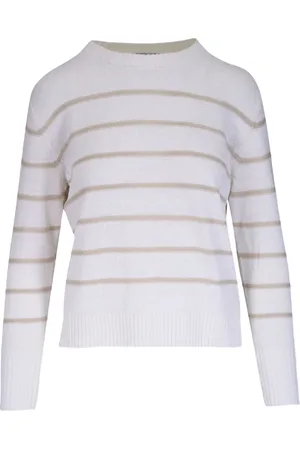 Kinross Gestreifter Pullover aus Leinen