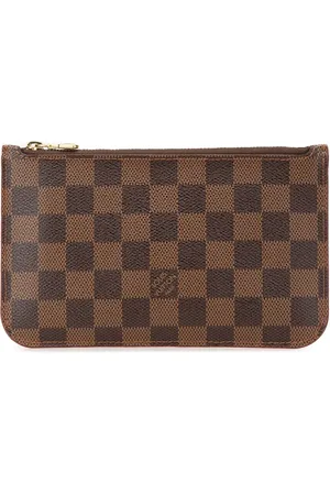 LOUIS VUITTON 2016 DAmier Ebene Neverfull Clutch