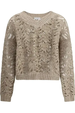 Brunello Cucinelli Pullover mit Lochstrickmuster