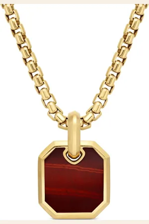 David Yurman 18kt Roman Gelbgoldamulett mit Tigerauge 15mm