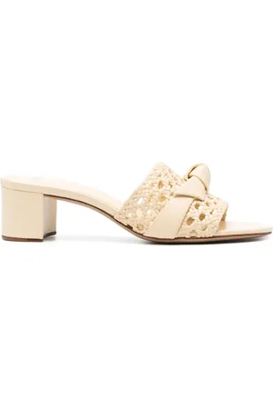 ALEXANDRE BIRMAN Clarita Basketry Block Mules 45mm