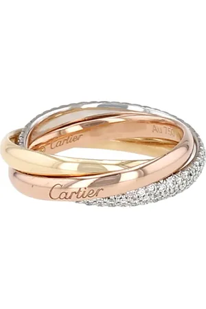 Cartier Pre-owned 18kt kleiner Trinity Goldring mit Diamant