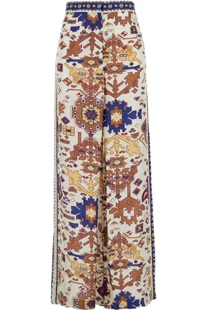 Bash Gemusterte Vlyde Wide-Leg-Hose