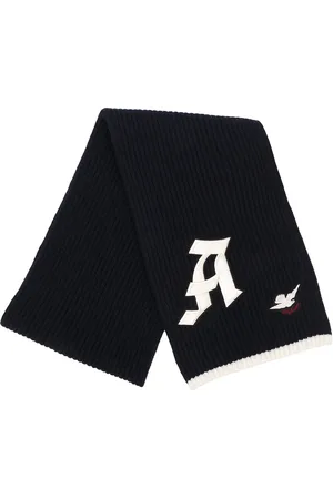 Alexander McQueen Gerippter Schal mit Logo-Patch
