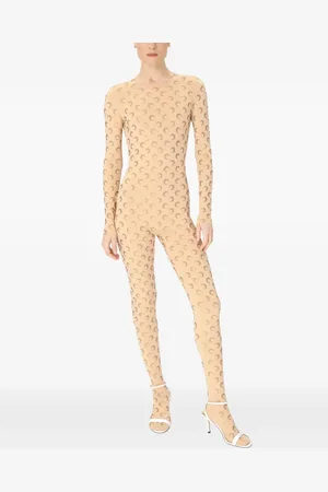 Marine Serre Jumpsuit mit Moon-Muster