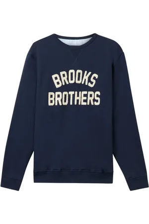 Brooks Brothers Frottee-Sweatshirt mit Logo-Stickerei