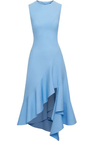 Oscar de la Renta Midikleid mit asymmetrischem Saum