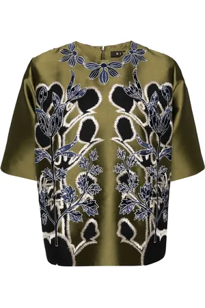 BIYAN Bluse mit Blumenstickerei