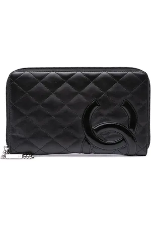 CHANEL 2008-2009 längliches Cambon Ligne Zippy Organizer Portemonnaie aus Lammleder