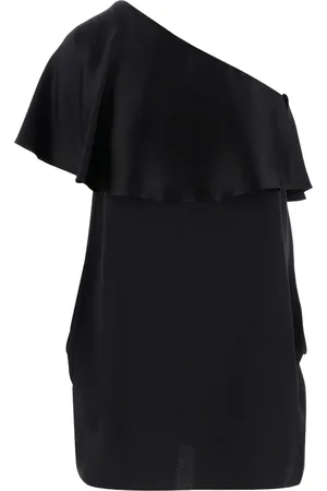 Saint Laurent One-Shoulder-Kleid mit Volants