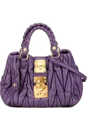 Miu Miu 2010-2024 Matelasse Coffer Satchel-Tasche aus Lammleder
