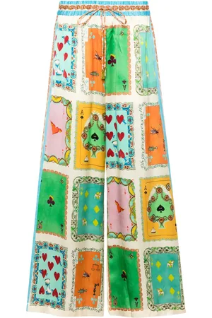 ALÉMAIS Rummy Seidenhose mit weitem Bein