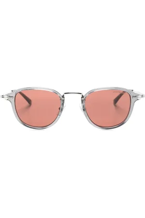 Montblanc Transparente Sonnenbrille mit rundem Gestell