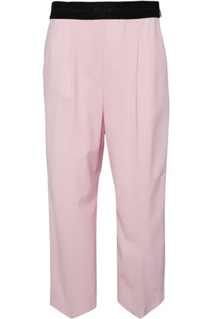 Msgm Weite Hose mit Logo-Bund