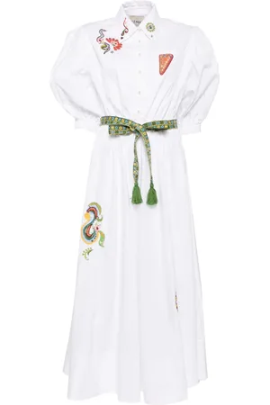 ALÉMAIS Strike Midikleid mit Stickerei