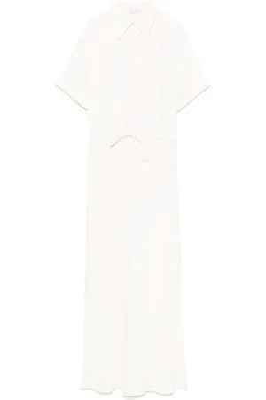 Brunello Cucinelli Kurzärmeliges Maxikleid