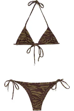 The Attico Bikini mit Zebra-Print