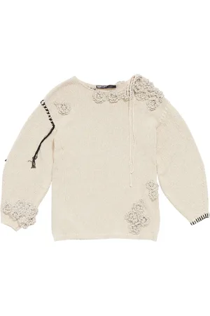 Bimba y Lola Pullover mit Blumen-Häkeldetails
