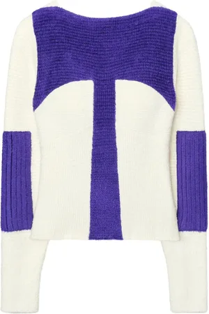 Tory Burch Gerippter Pullover in Colour-Block-Optik