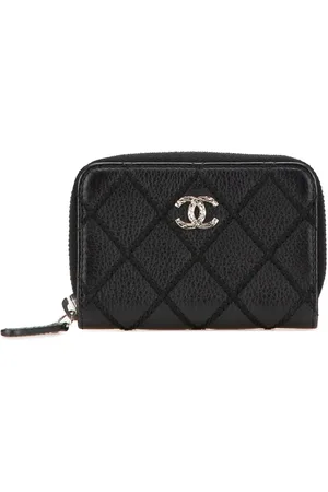 CHANEL 2014 gestepptes Wild Stitch Portemonnaie mit Reißverschluss aus Kalbsleder