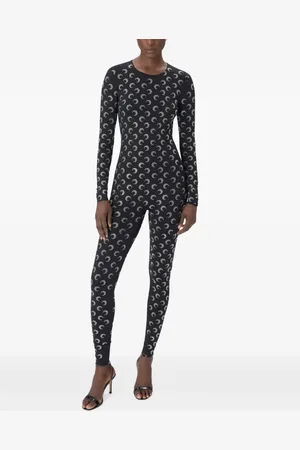 Marine Serre Jumpsuit mit Moon-Muster