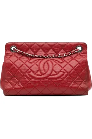 CHANEL 2012-2013 gesteppte CC Frame Shopping Tote Bag aus Kaviarleder