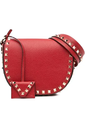 VALENTINO GARAVANI 2018-2024 Rockstud Umhängetasche aus gekörntem Kalbsleder