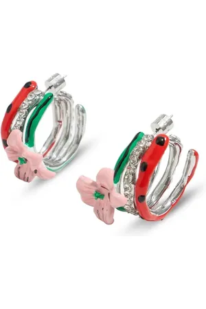 Bimba y Lola Ohrringe mit Blumenapplikation