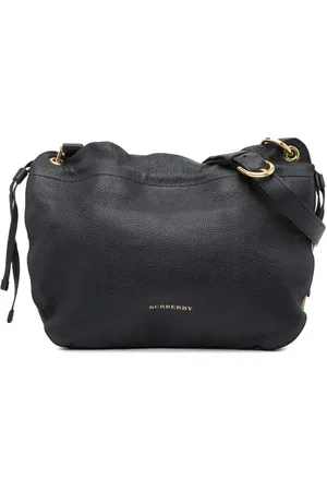 Burberry 2000-2017 kleine Bingley Umhängetasche aus Leder und Canvas mit House Check