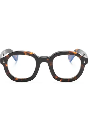 LESCA Runde Brille in Schildpattoptik