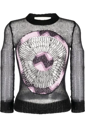 PONDER.ER Pullover mit Lochstrickmuster